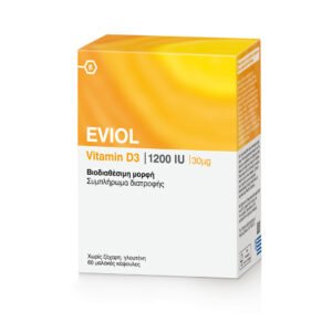 Eviol Vitamin D3 1200IU 30mg Συμπλήρωμα Διατροφής x 60 μαλακές κάψουλες